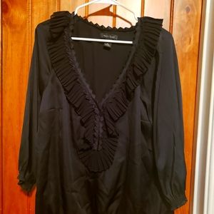 Black silk blouse